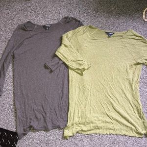 Lucky brand pair of 3/4 sleeve layering tops Sz M